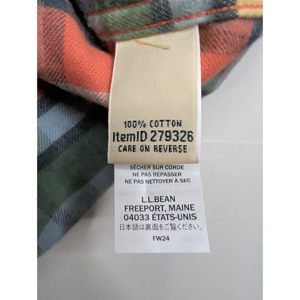 LL Bean Scotch Plaid Women Flannel Shirt Relaxed Fit XL Pet 279326 Buchanan Soft - Picture 4 of 6